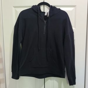 Z by Zella Black Fleece Half Zip Jacket Small
